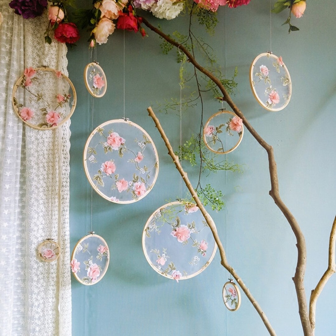 Embroidery Wall Hangings Decorationhome Livinghandmade Etsy