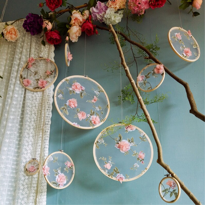 Embroidery Wall Hangings Decorationhome Livinghandmade Etsy