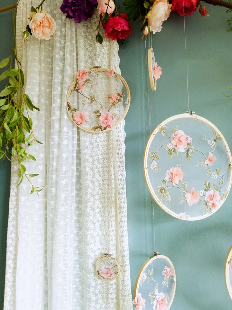 Embroidery Wall Hangings Decorationhome Livinghandmade Etsy