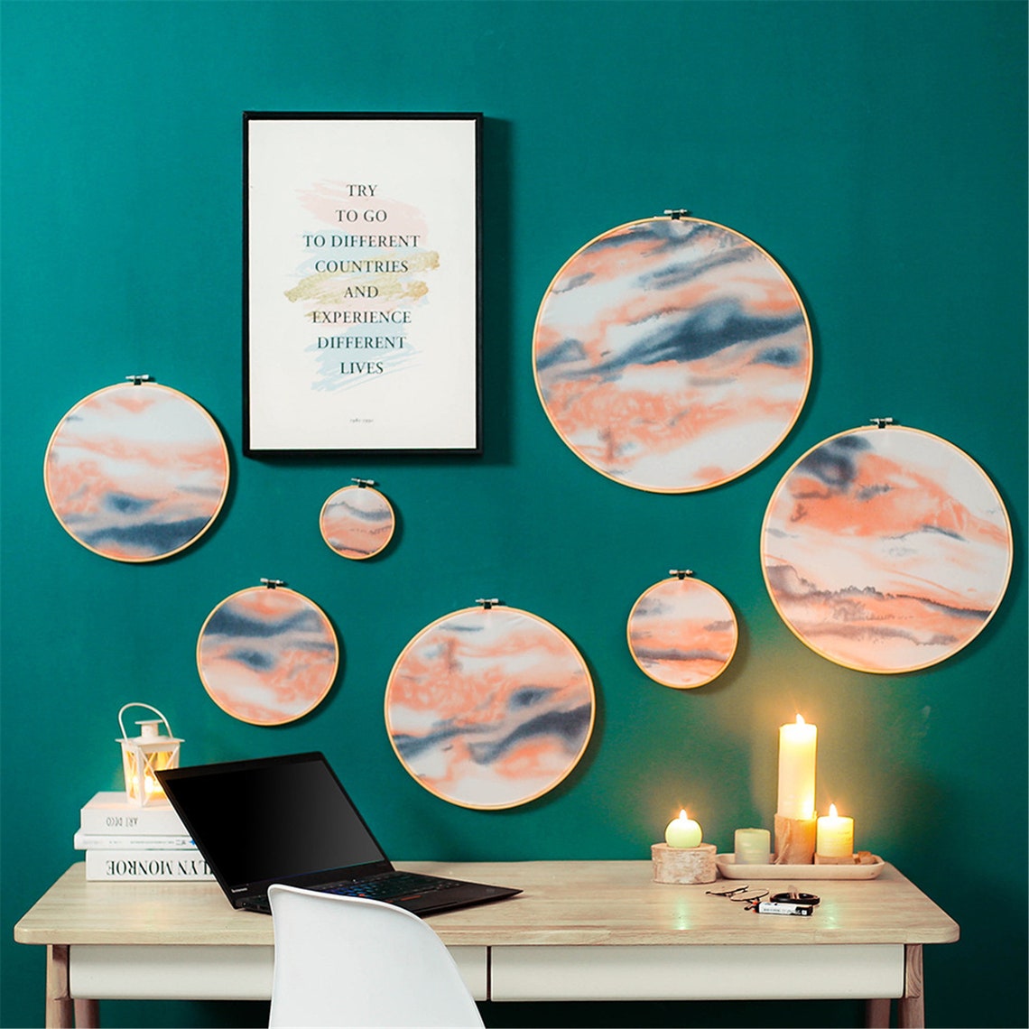 Embroidery Wedding Decoration Wall Hangings Decorationbedroom Etsy