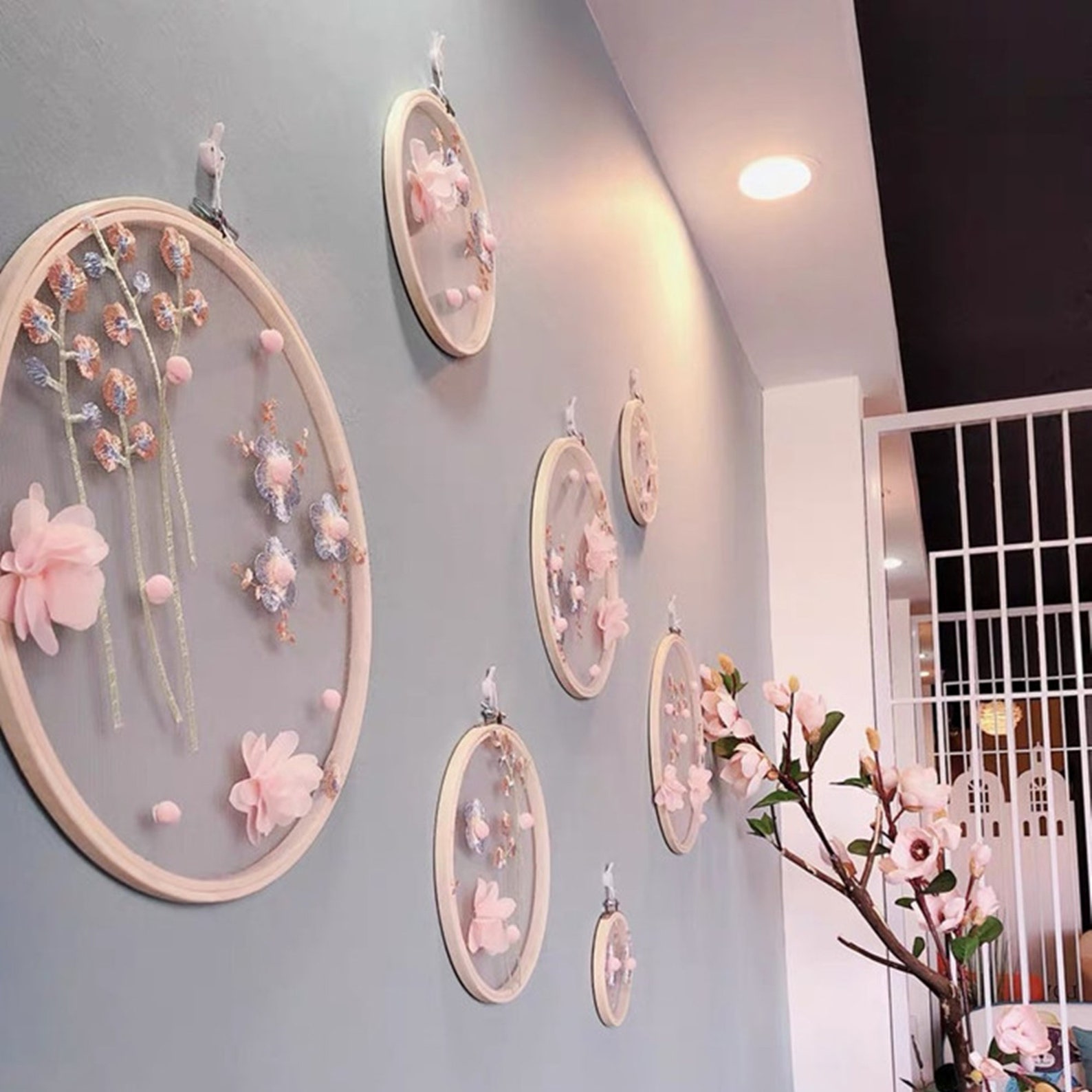 Embroidery Wall Hangingswall Decorationart Etsy