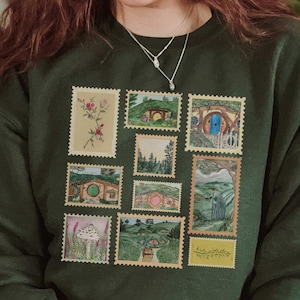Shire Sweatshirt Tolkien inspired fantasy tshirt vintage stamp Bookish shirt Fellowship shirt Tolkien comfort colors shirt NERDY fan gift