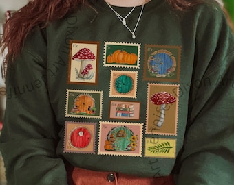 Autumn Shire Sweatshirt Tolkien inspired fantasy shirt vintage stamp Bookish shirt Fellowship shirt Tolkien sweatshirt NERDY fan gift