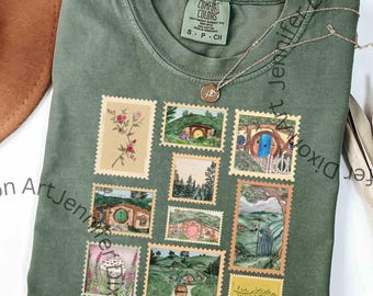 Camiseta de fantasía inspirada en Tolkien Camiseta de la Comarca Camiseta vintage con estampado Camiseta de lector Camiseta de la Comunidad Camiseta de Tolkien Comfort Colors Regalo para fans NERDY
