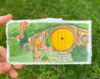 Der Gärtner // Auenland-Aquarell