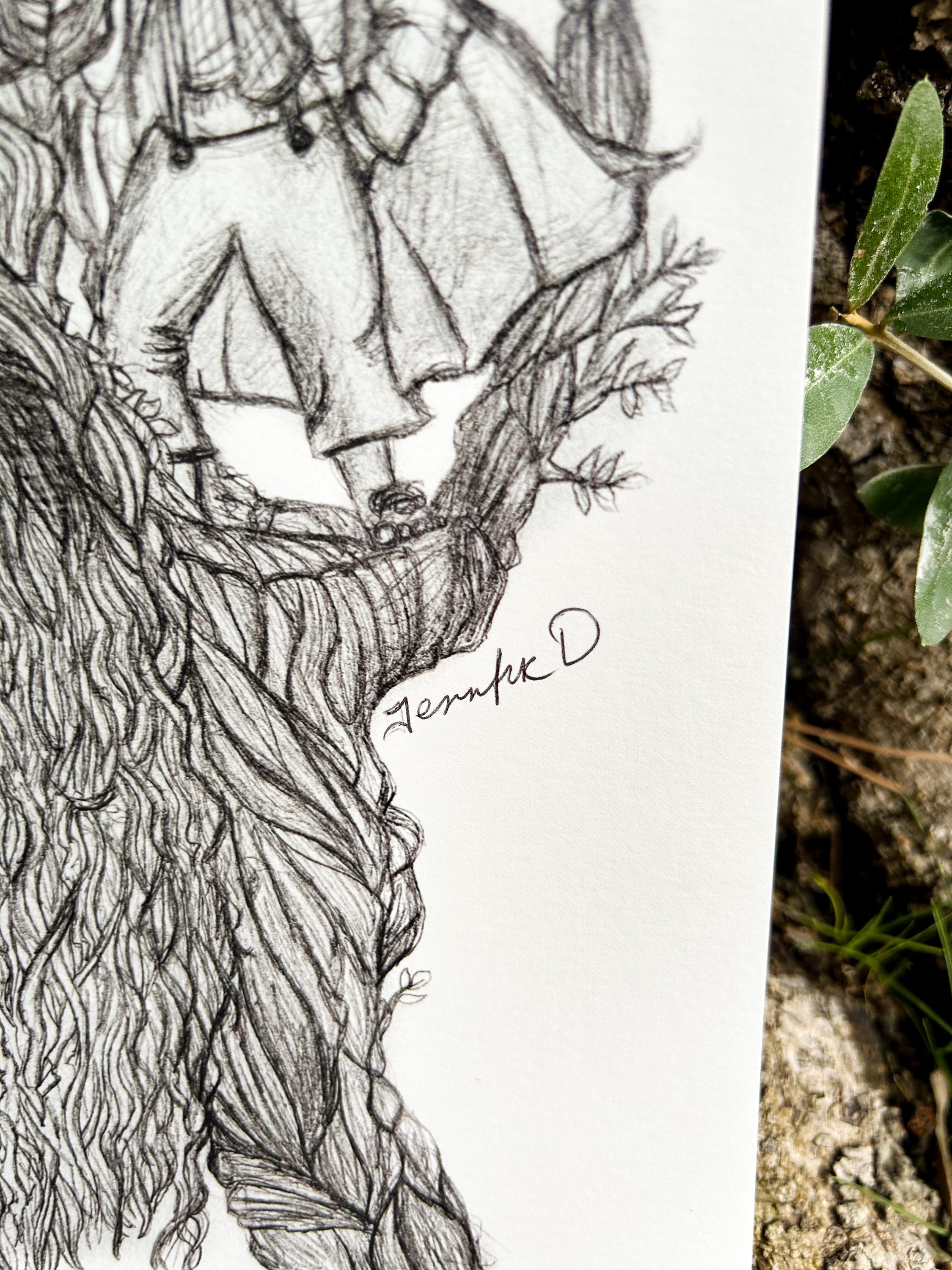 Lord of the Rings Art Print Treebeard Merry Pippin Art Fantasy Tolkien ...