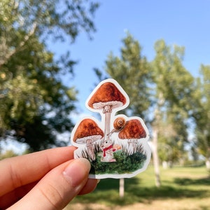 Mushroom Sticker Forest Sticker laptop decals water bottle sticker Mouse sticker Whimsical Sticker Cottagecore sticker Fairycore sticker