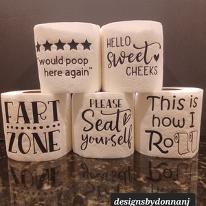 Funny Sayings Toilet Paper Gag Gift: White Elephant Present