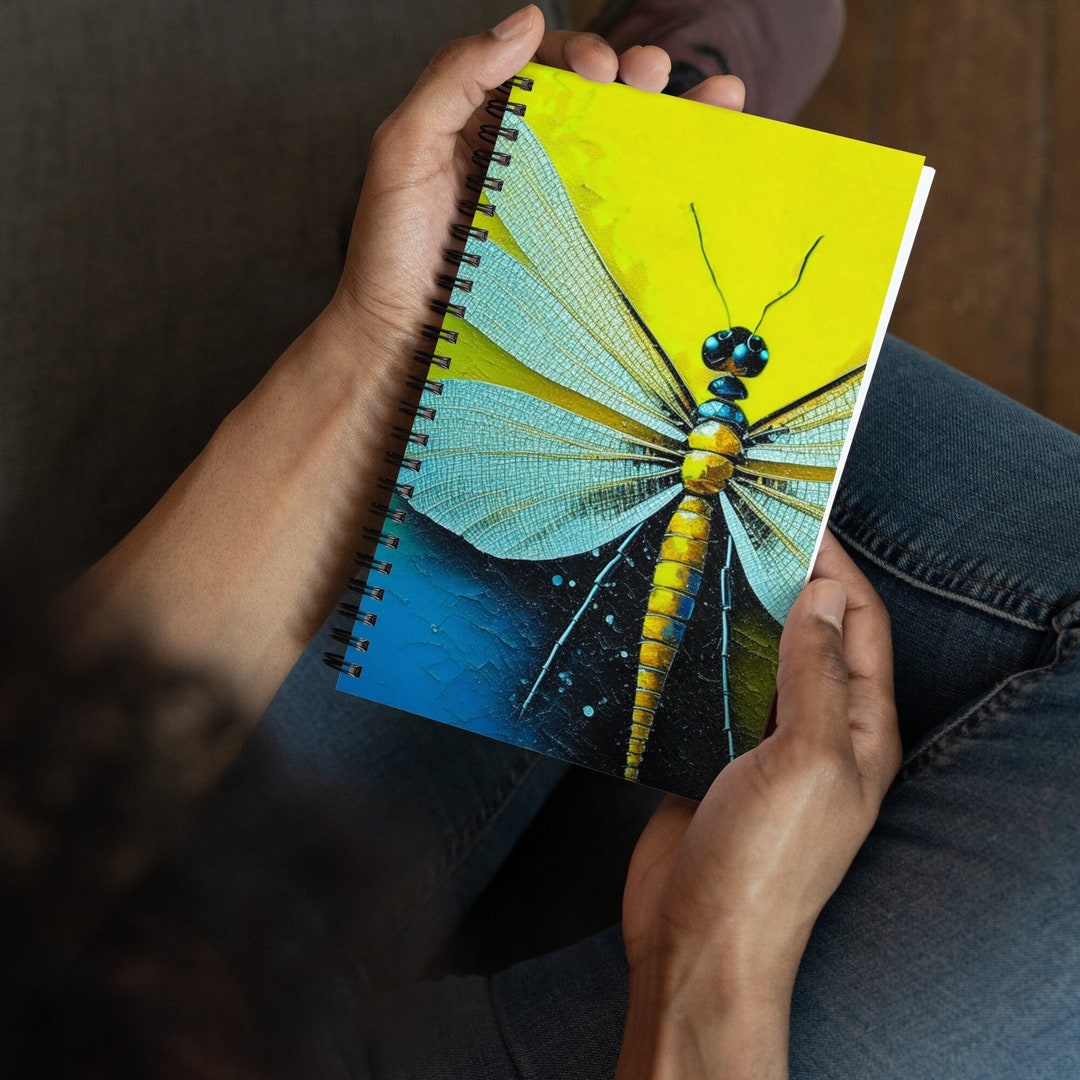 Dragonfly Spiral Notebook Dragonfly Dotted Notebook Dragonfly Lover ...