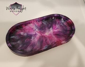 Purple Resin Trinket Dish Jewelry Tray Unique Gift Idea Friend Gift