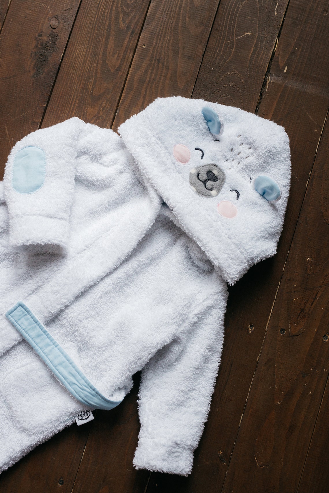 Unisex Baby Bathrobe / White Terry Bathrobe / Polar Bear Etsy