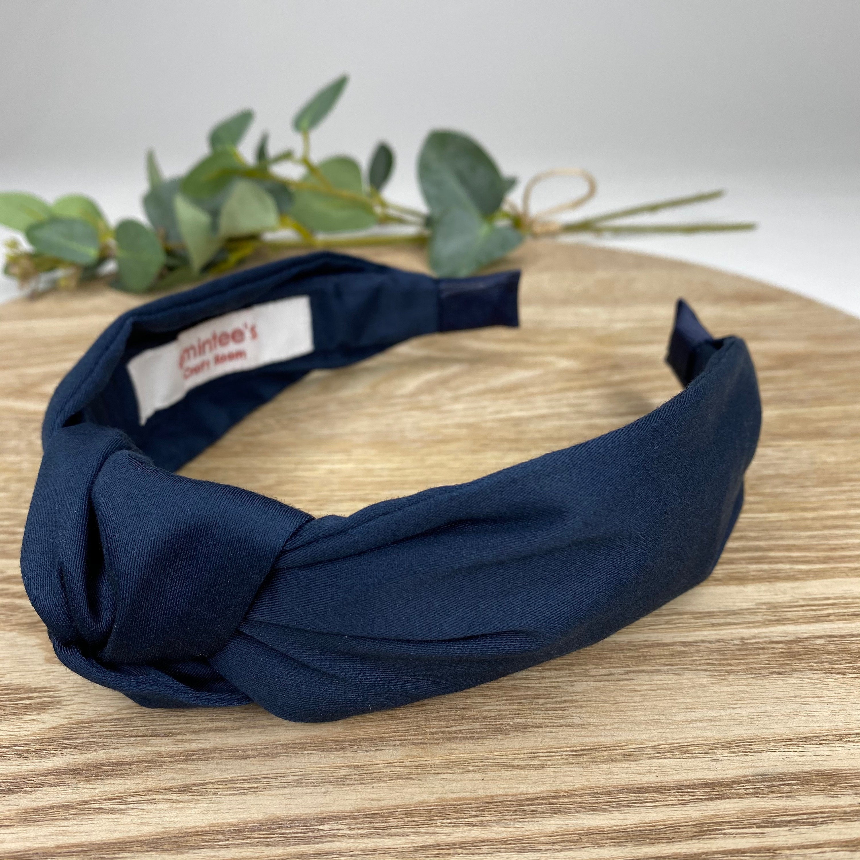 Navy Knot Headband Hair Accessory Unique Headband Womens Etsy