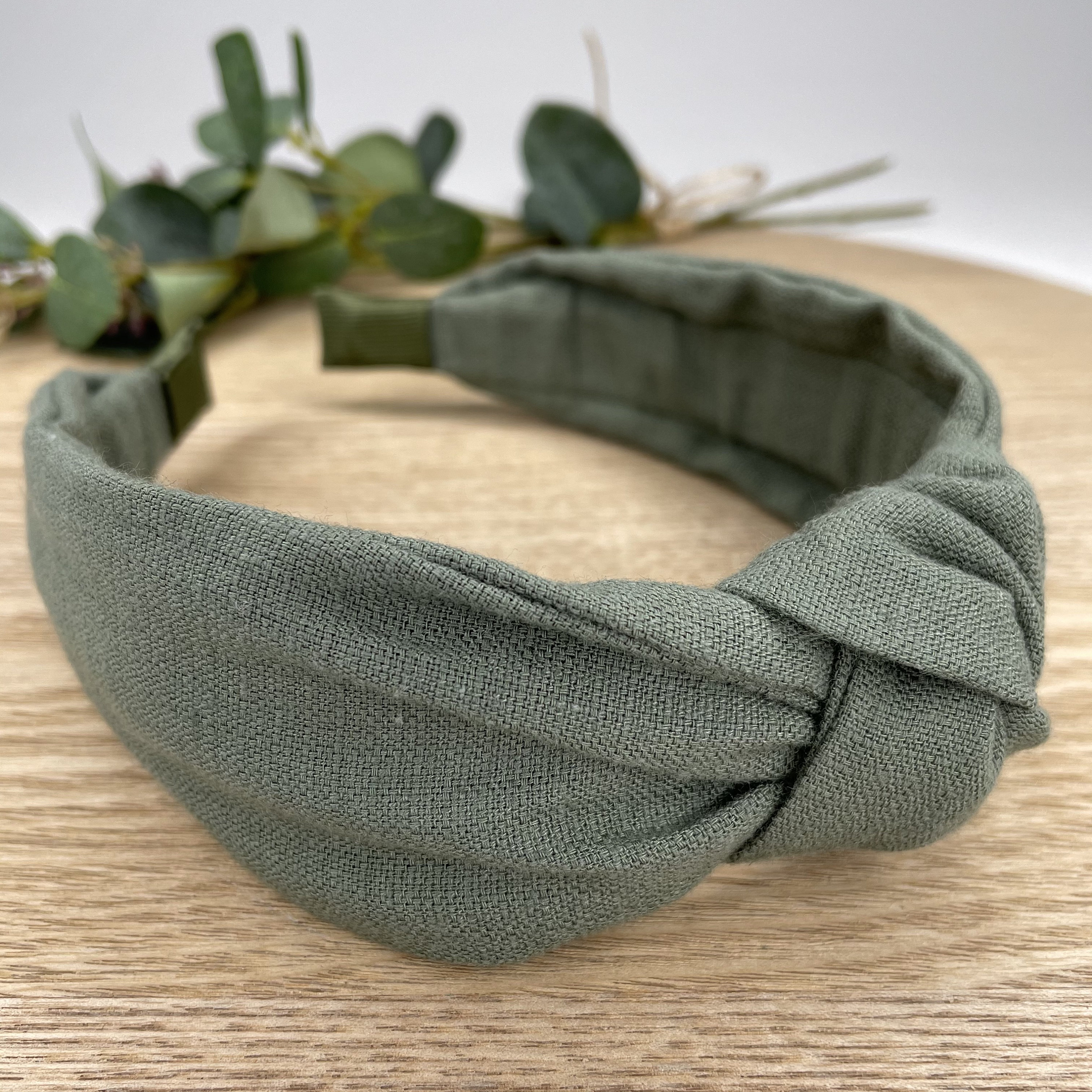 Sage Linen Knot Headband Hair Accessory Unique Headband Etsy Australia
