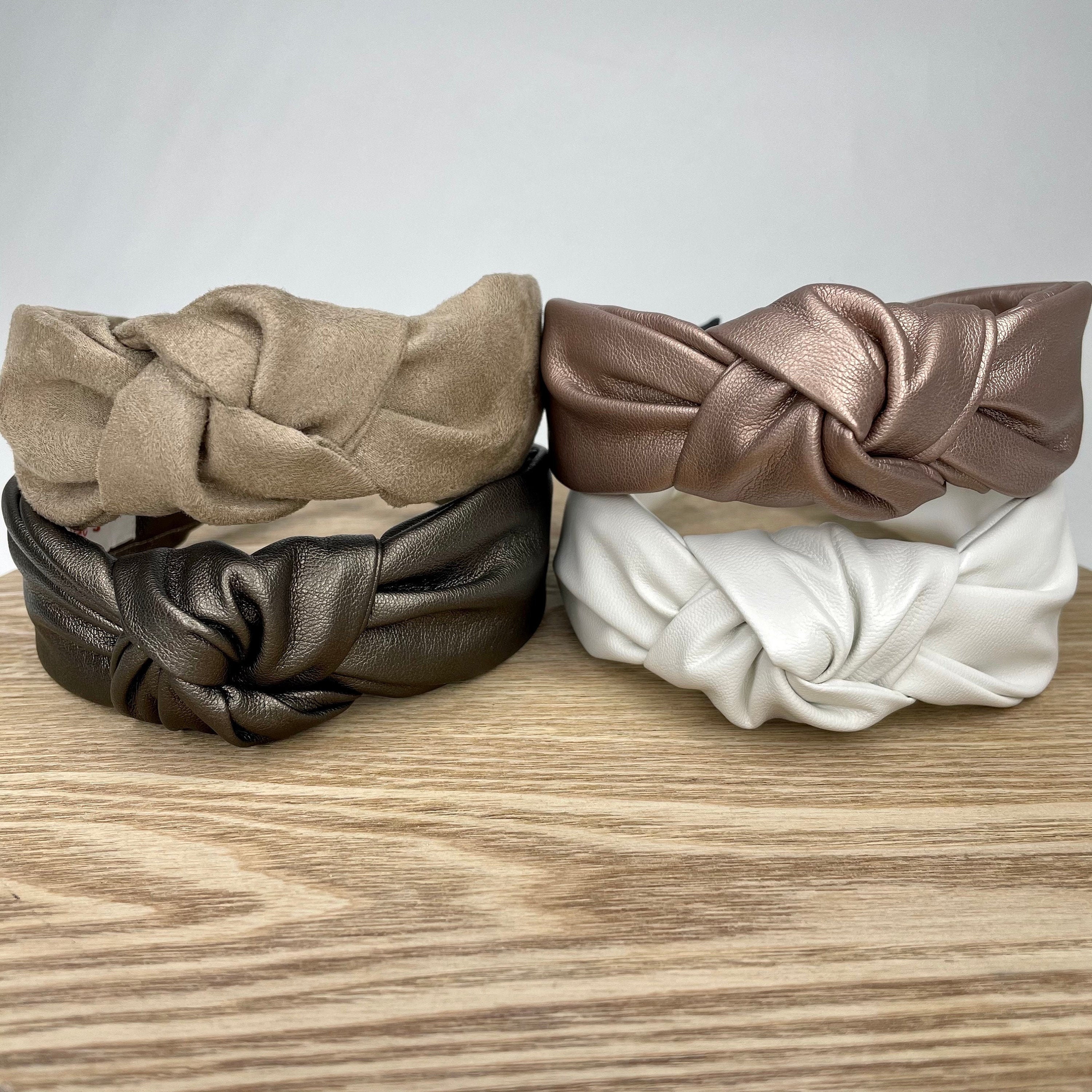 Faux Leather Knot Headband: Suede Alice Band, Hair Turban - Etsy