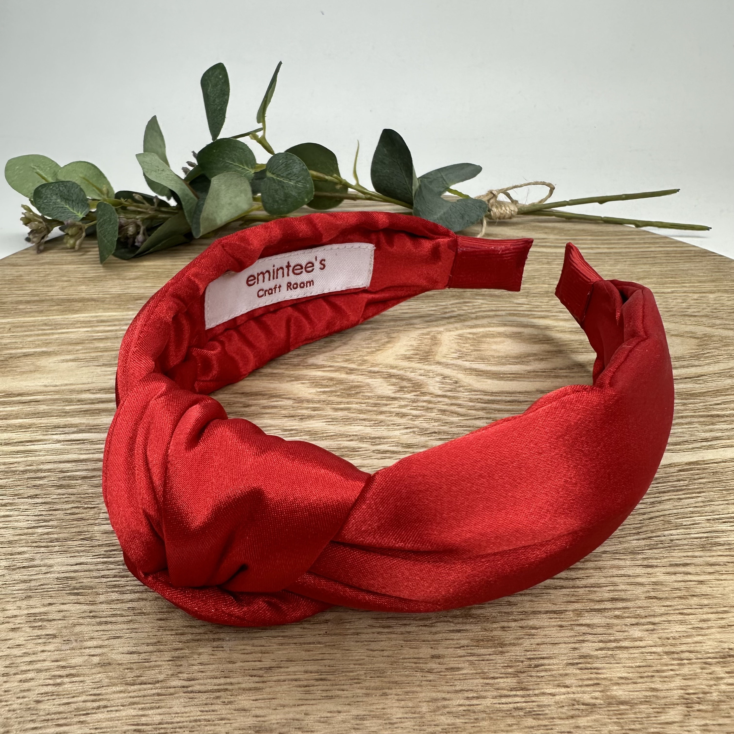 Red Satin Headband - Etsy Australia display picture 1