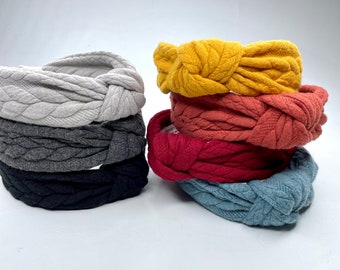 Cable Knit Knot Headband: Handmade Hair Accessory
