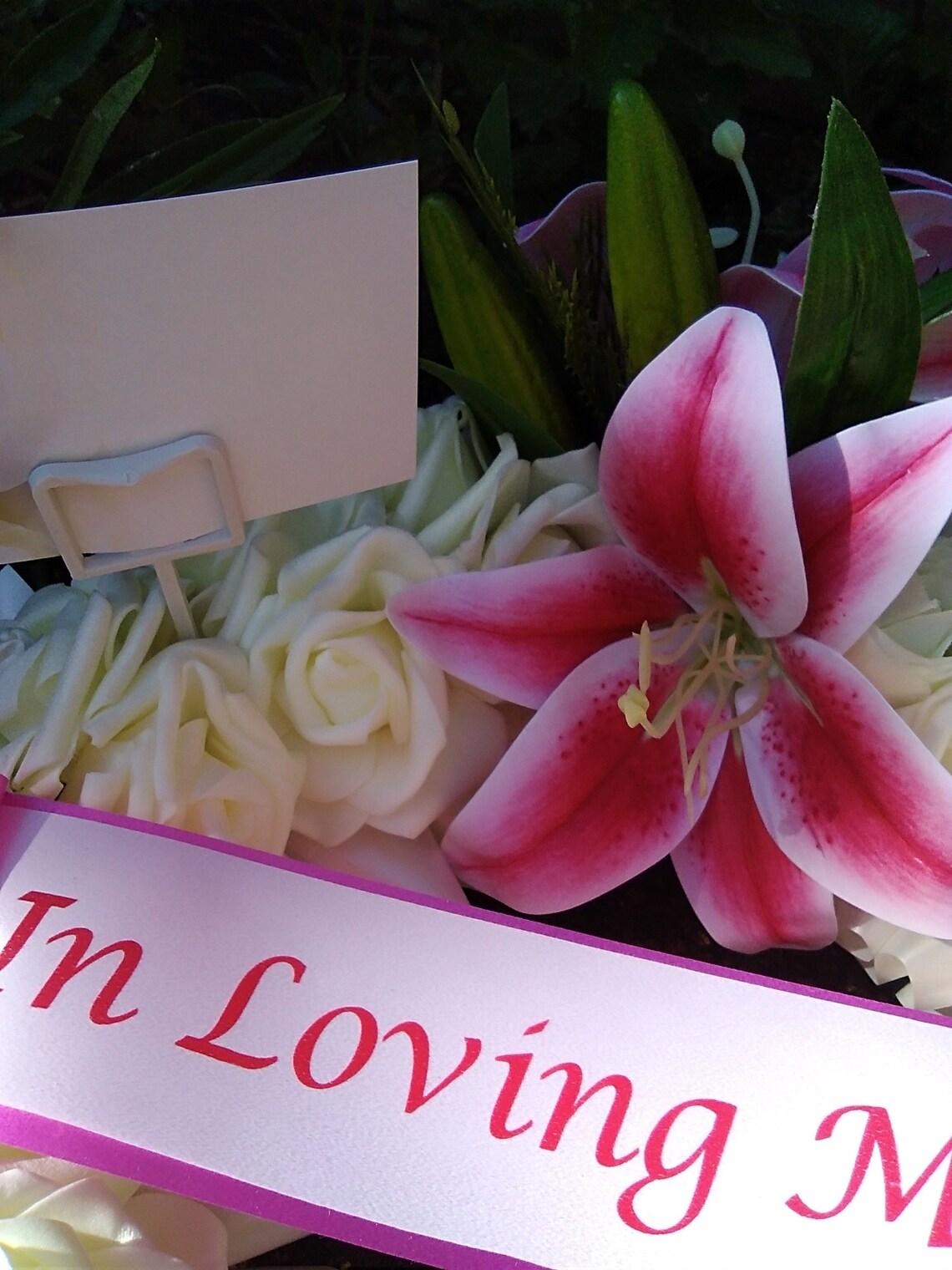 Funeral Wreath Ring Large Artificial Flowers Memorial Tribute - Etsy UK