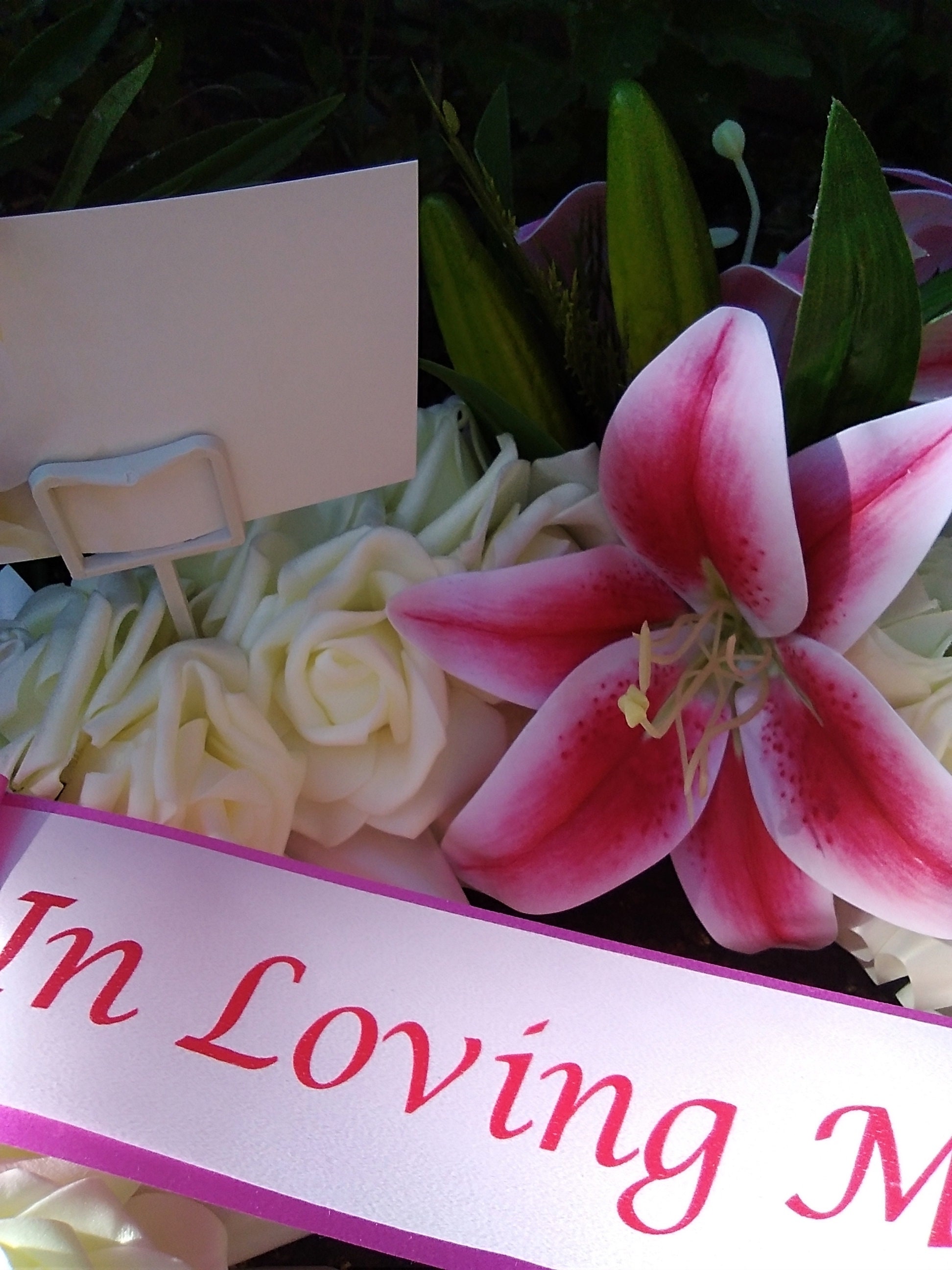 Funeral Wreath Ring Large Artificial Flowers Memorial Tribute - Etsy UK