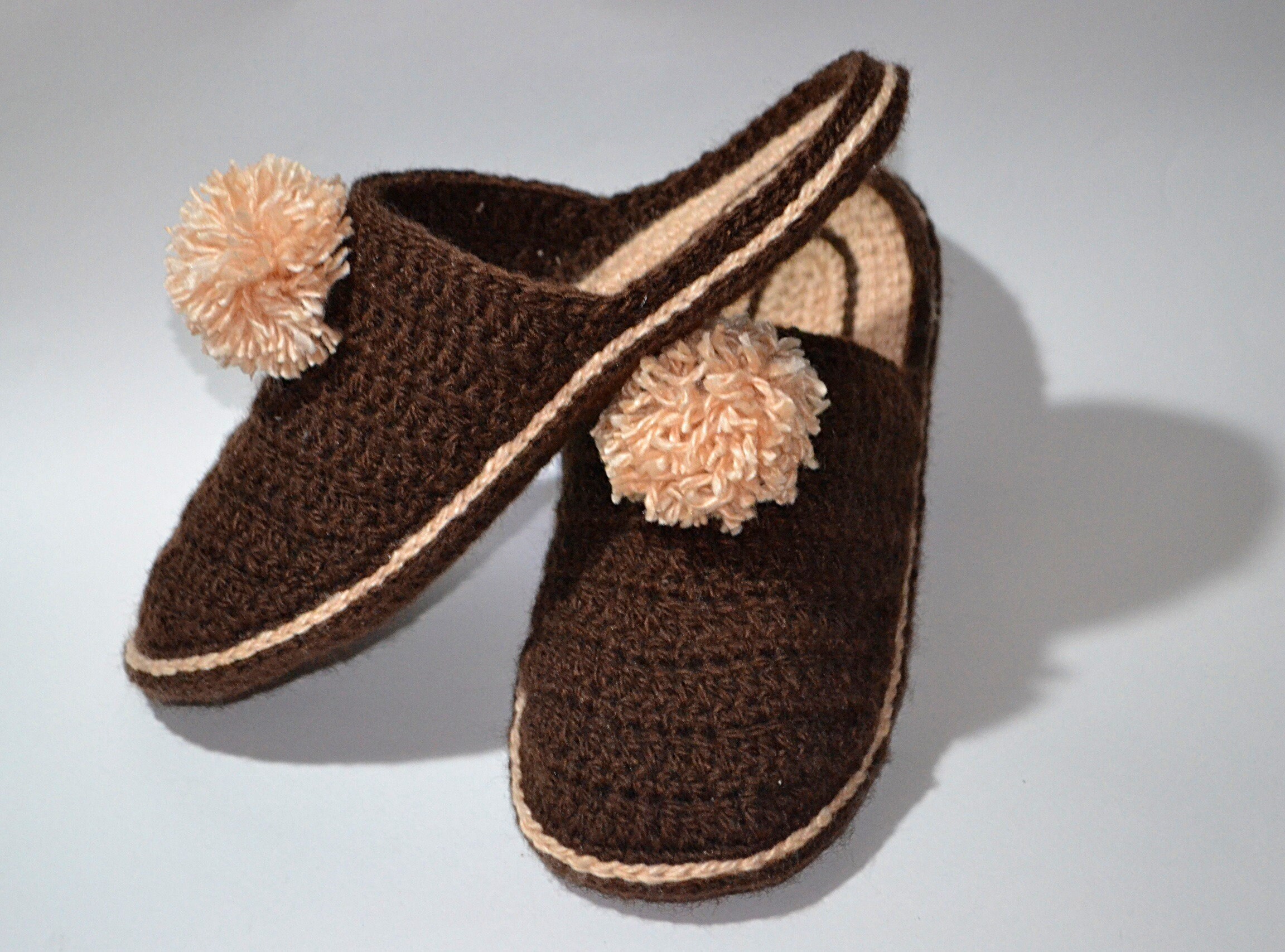 Crochet house slippers pattern for woman Etsy