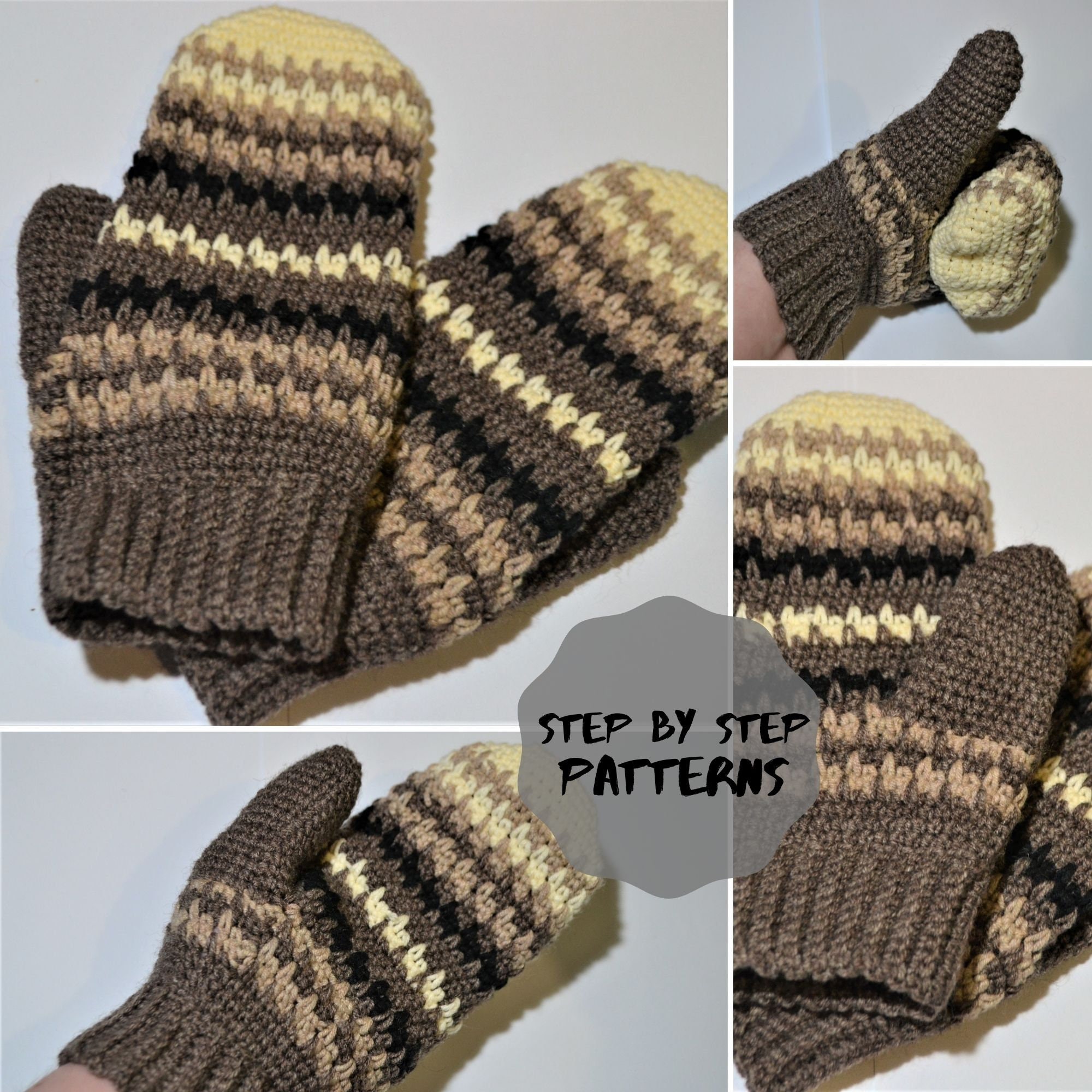 Bernie Sanders Mittens Crochet Pattern Womens Size L Etsy