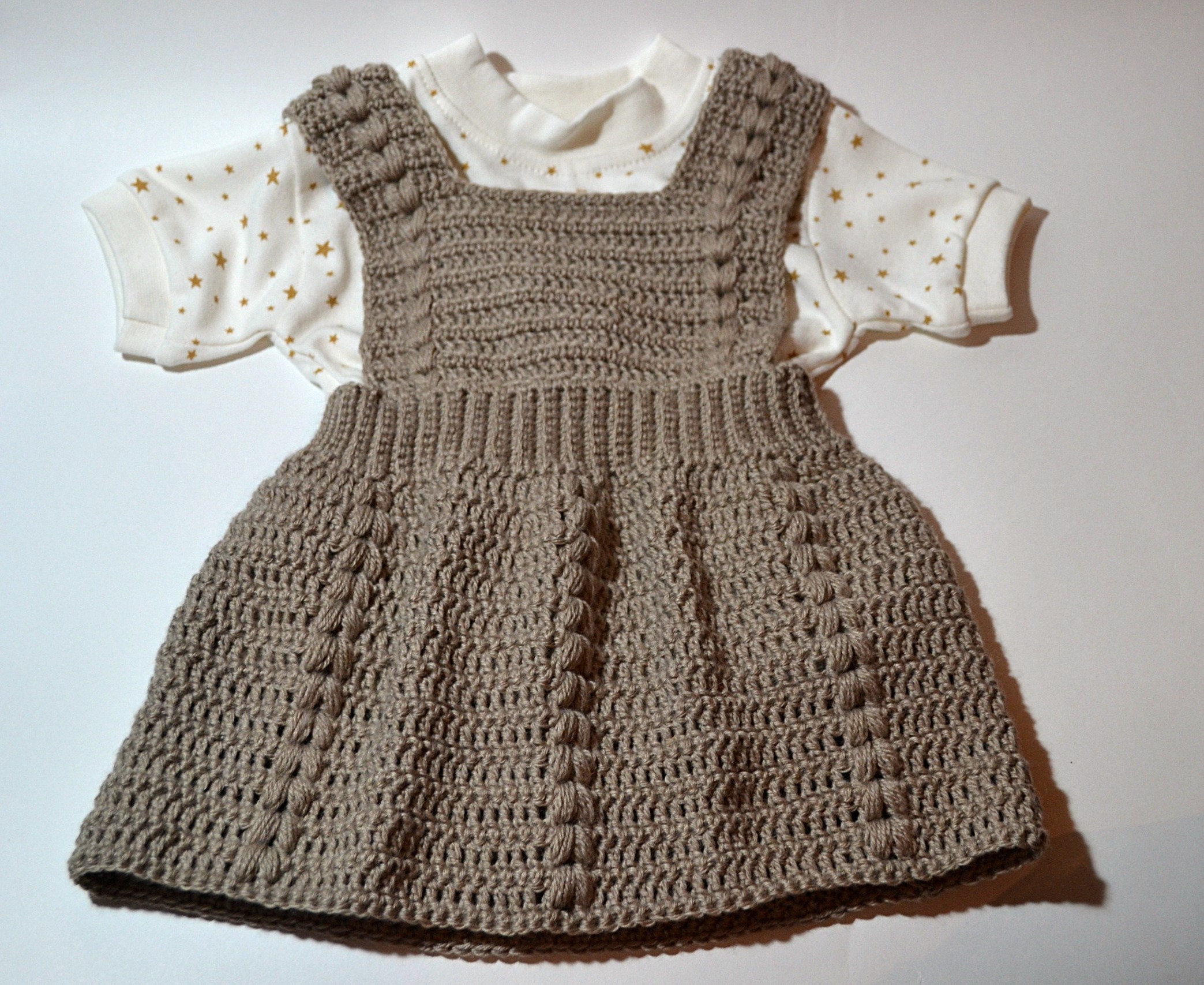 Overall dress baby crochet pattern for girl 3 6 month Etsy