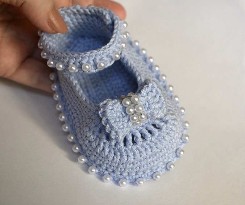 Crochet baby shoe pattern for girl 36 month Etsy