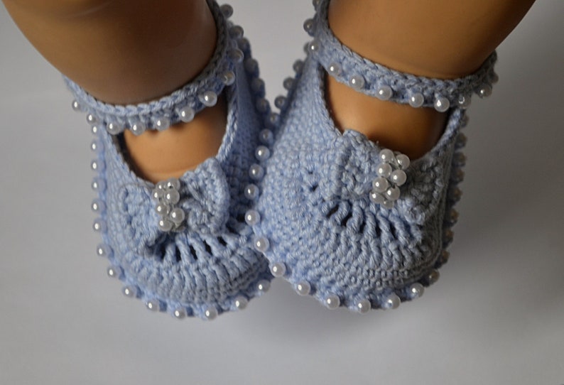 Crochet baby shoe pattern for girl 36 month Etsy