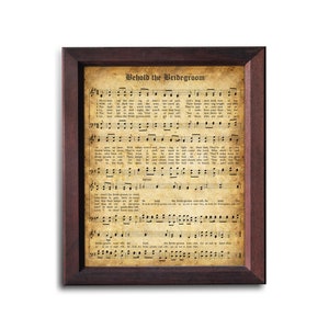 Behold the Bridegroom Christian Hymn for Easter Day | Printable Vintage Sheet Music