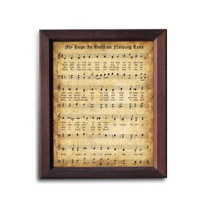 My Hope Is Built on Nothing Less Printable Hymn | Vintage Hymn Print