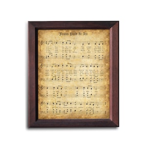 Jesus Paid It All Instant Download | Hymn Download | Printable Vintage Sheet Music