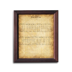 Just As I Am Print | Easter Hymn | Printable Vintage Sheet Music | Instant Download