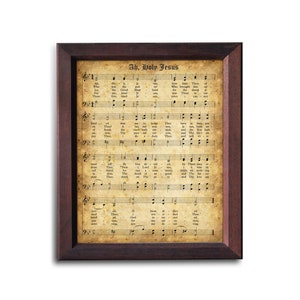 Ah, Holy Jesus Vintage Hymn | Easter Hymn Instant Download I Printable Vintage Music Sheet