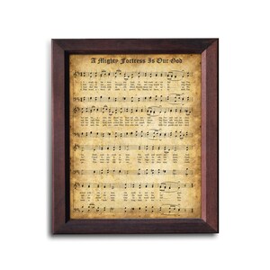 A Mighty Fortress Is Our God Print, Hymn for Easter Day Printable Vintage Sheet Music, Instant Download, Antique Hymn, Martin Luther Hymn