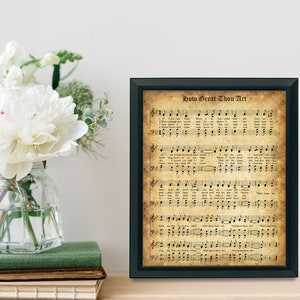 How Great Thou - Hymnal Sheet - Giclee Print - Framed/Unframed