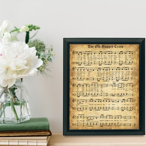 The Old Rugged Cross - Hymnal Sheet - Giclee Print - Framed/Unframed