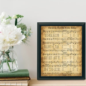 Christ The Lord Is Risen Today - Hymnal Sheet - Giclee Print - Framed/Unframed