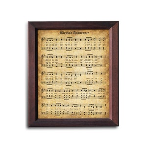 Blessed Assurance Print | Hymn for Easter Day | Instant Download | Antique Hymn | Christian Hymn