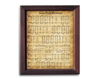Count Your Blessings Hymn | Printable Vintage Music Sheet | Christian Hymn | Instant Download