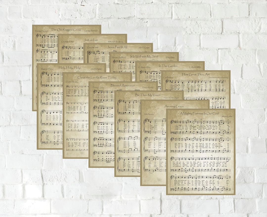 Set of 12 Classic Hymns Sheet Music Downloads - Etsy