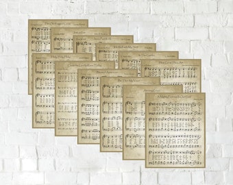Set of 12 Classic Hymns Sheet Music Downloads
