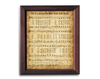 All Creatures of Our God and King Digital Print |  Easter Hymn Instant Download