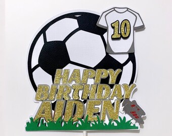 Soccer cake topper, football cake topper, soccer party, striker party, sport cake topper, Messi, Ronaldo, custom cake topper, boy, girl