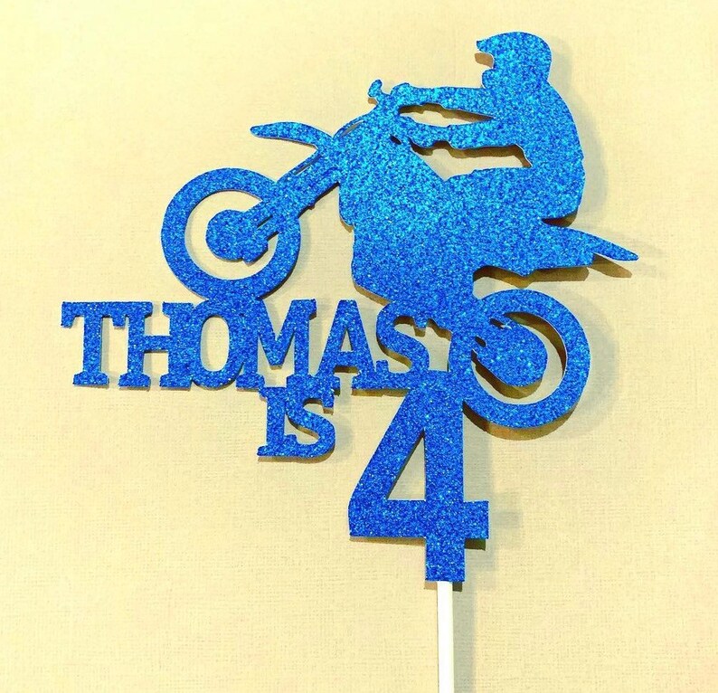 Motorbike cake topper, motocross cake topper, motorcycle, cake topper, custom cake topper, dirt bike cake topper, bike, kids party, sport image 6