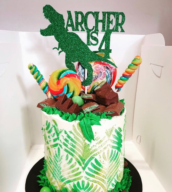 Paper & Party Supplies Party Supplies Juvenile Rex Dinosaur Cake Topper