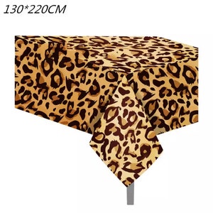 Leopard print tablecloth, jungle tablecloth, wild one party, wild one cake topper, two Wild decorations, jungle party, wild and three, cat