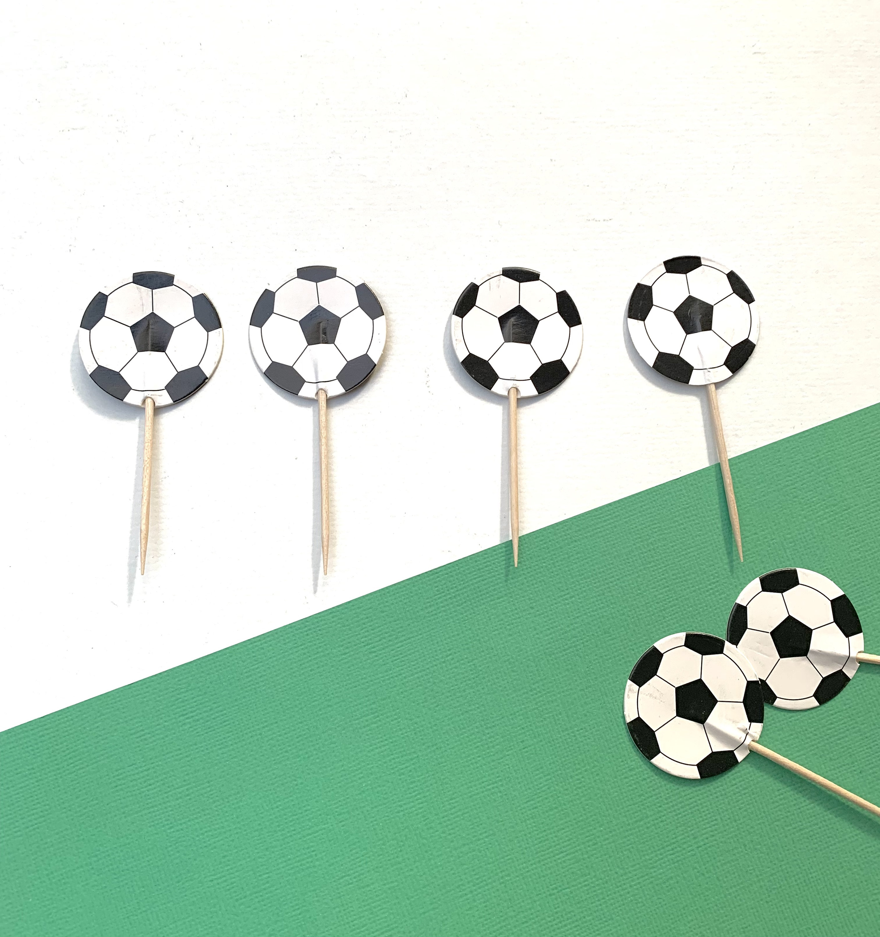 Soccer cupcake toppers Football cupcake toppers soccer cake | Etsy