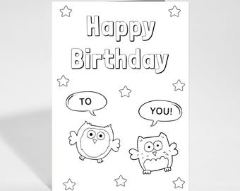 Piccolo Gufo Simpatico Biglietto Di Auguri Di Compleanno Immagine E Vettoriale - Foto 2