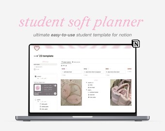 student planner notion template 2023 Notion 'Student Soft Planner' | pink aesthetic student planner template for notion