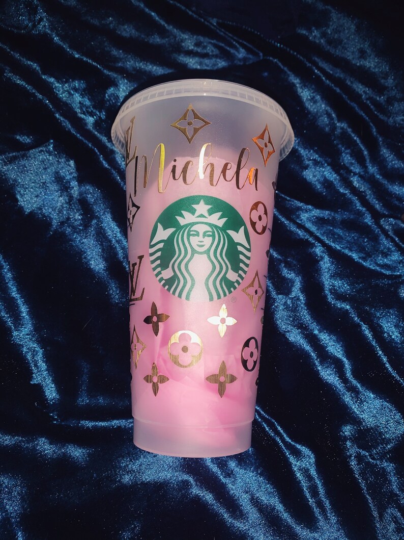 Customized Tumbler Starbucks Cup LV Designer Logo Personalized | Etsy