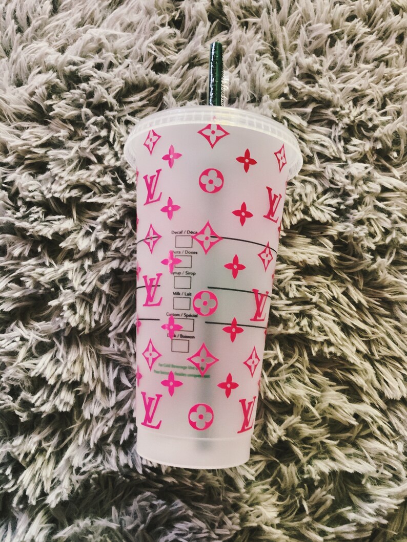 Customized Tumbler Starbucks Cup LV Designer Logo Personalized | Etsy
